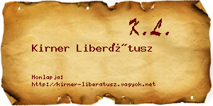 Kirner Liberátusz névjegykártya